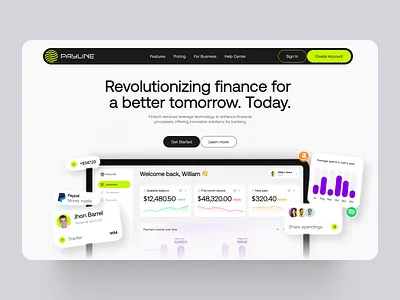 Modern Fintech Website & Payment Dashboard banking saas clean fintech ui conversion focused design dashboard ui digital payments finance product design financial ui fintech landing fintech product fintech ux fintech website mobile banking app modern banking money transfer app payment dashboard payment startup product landing page saas web design startup fintech web app ui
