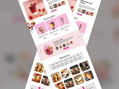 Premium Landing Page Design / Parfait website fast food website homepage landing page mobile website ui web designers website redesign