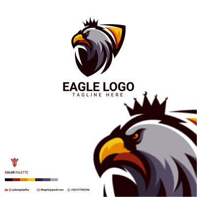 Eagle Logo design eagle logo gaming logo graphic design illustration logo mascot logo typography vector