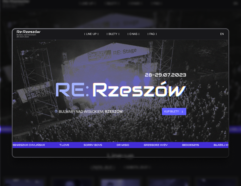UI Design for Music Festival desktop figma mobile ui userinterface ux uxui web webdesign