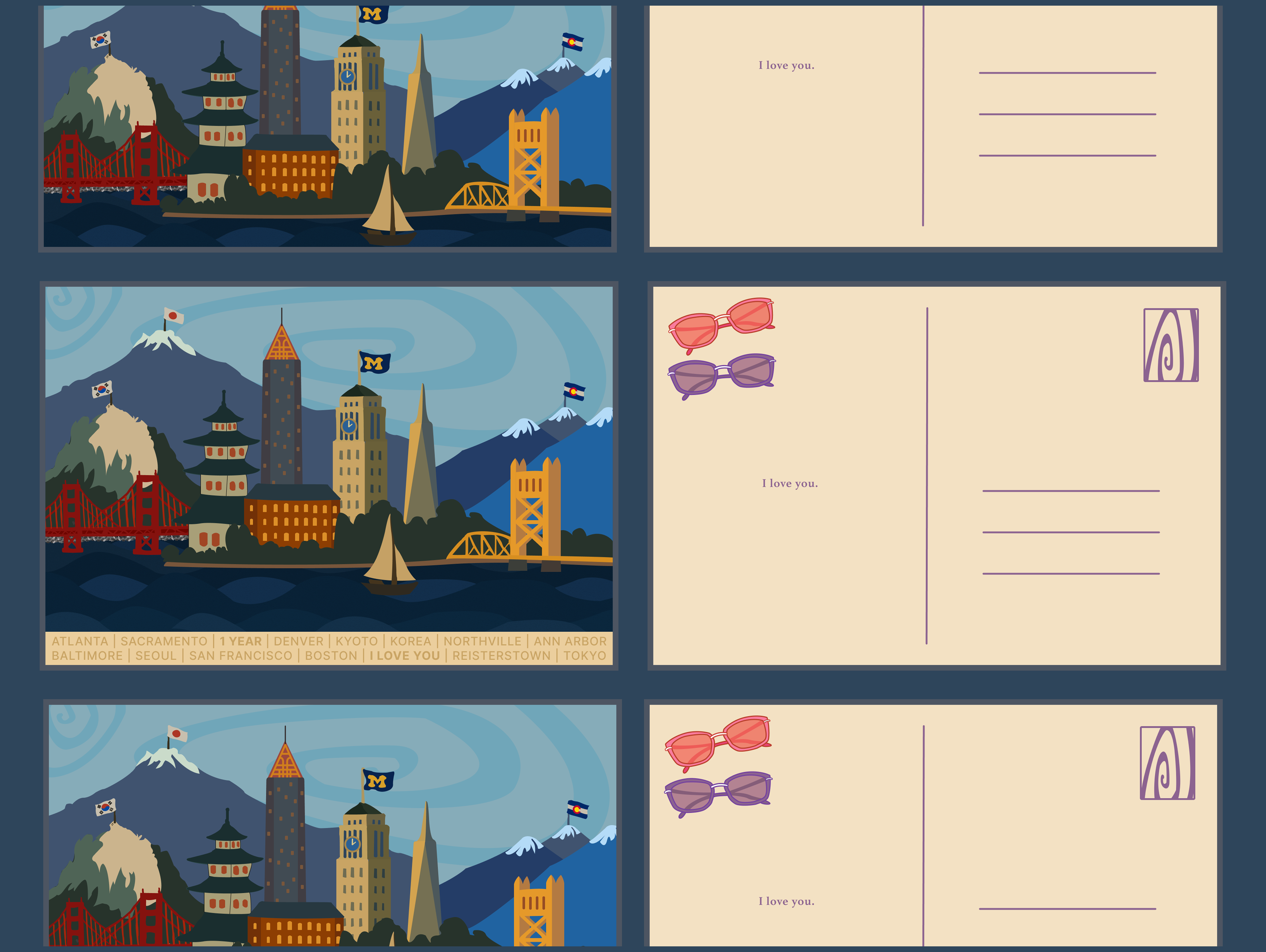 It starts with a postcard.