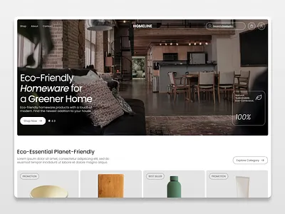 Homeline Homeware Kitchen Bedroom Appliances Ecommerce Landing appliances bath bathroom bed beyond ecommerce figma furniture home homeware house interior luxury modern products real estate shopify shopping web design webflow