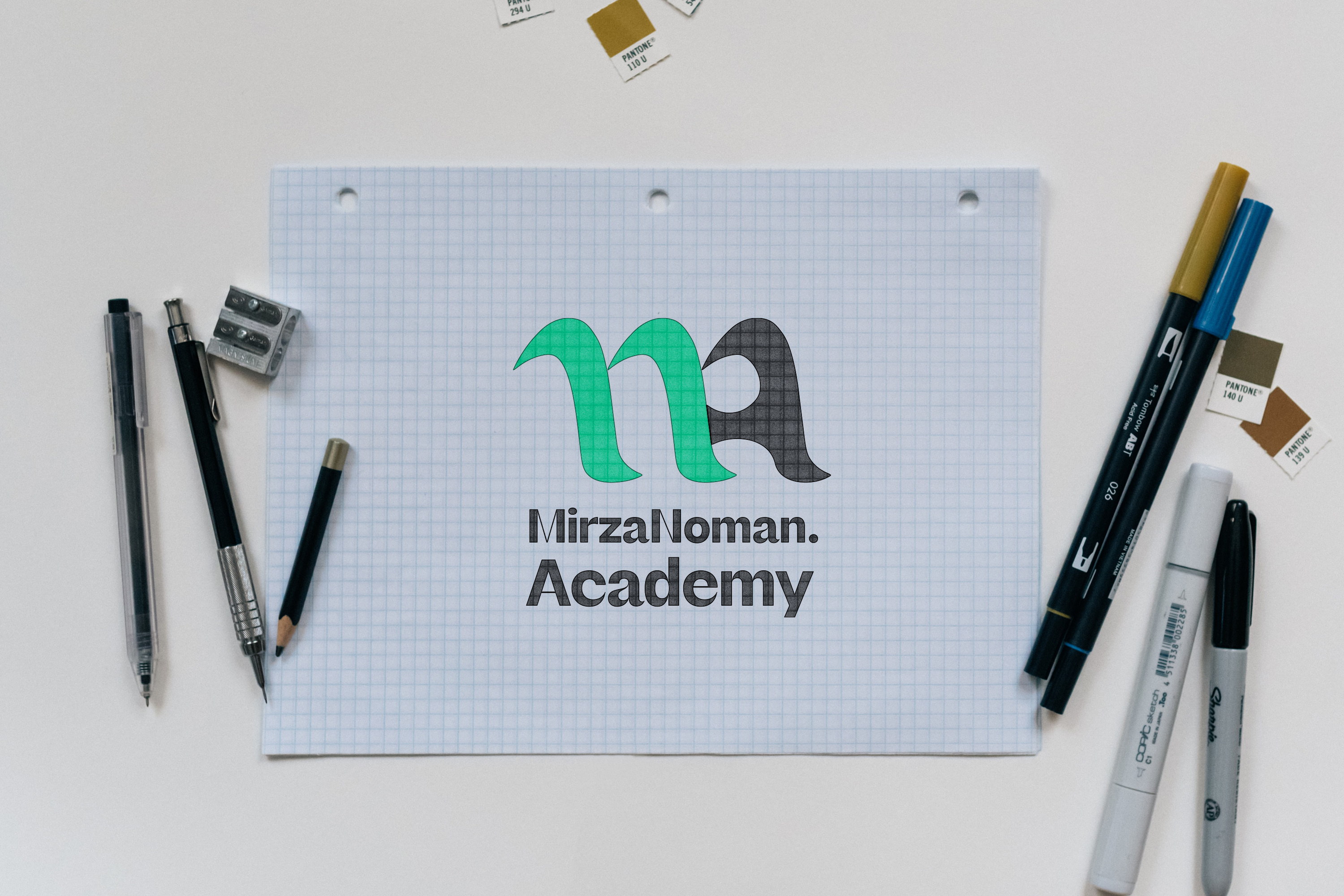 MirzaNoman. Academy Logo Concept branding graphic design logo