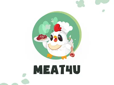 MEAT4U LOGO DESIGN PROJECT animation branding design graphic design illustration logo motion graphics ui ux vector