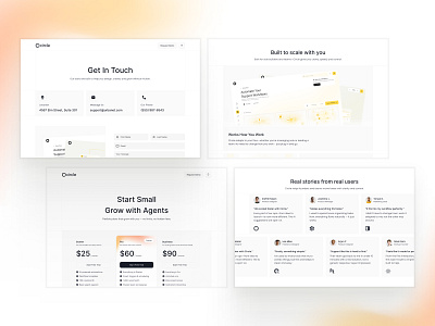 AI SaaS Landing Page UI – Pricing, Testimonials & Contact
