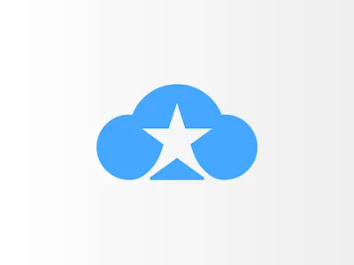 Cloud Star Logo Design ai logo artificial logo brand identity branding brandmark cloud logo cloud star cloud storage design icon logo logo design logo designer logomark star cloud star logo