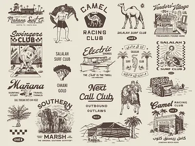 Our Selected Works 2025 - Vol. III apparel arabian automotive badge beach branding camel car design graphic design horse illustration logo logotype retro typography ui ux vector vintage