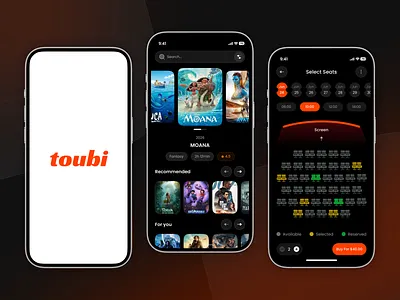 Cinema Streaming App UI app app design cinema app entertainment entertainment app ios mobile mobile app movie app movie discovery movie tickets movie ui onlinecinema ott platform streaming streaming app streaming platform ui video streaming
