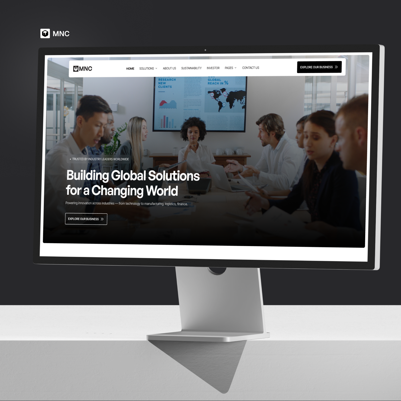 MNC - Webflow Corporate Website Template branding corporate website corporate website temlate corporate website template template design ui ui case study ui design website design website template
