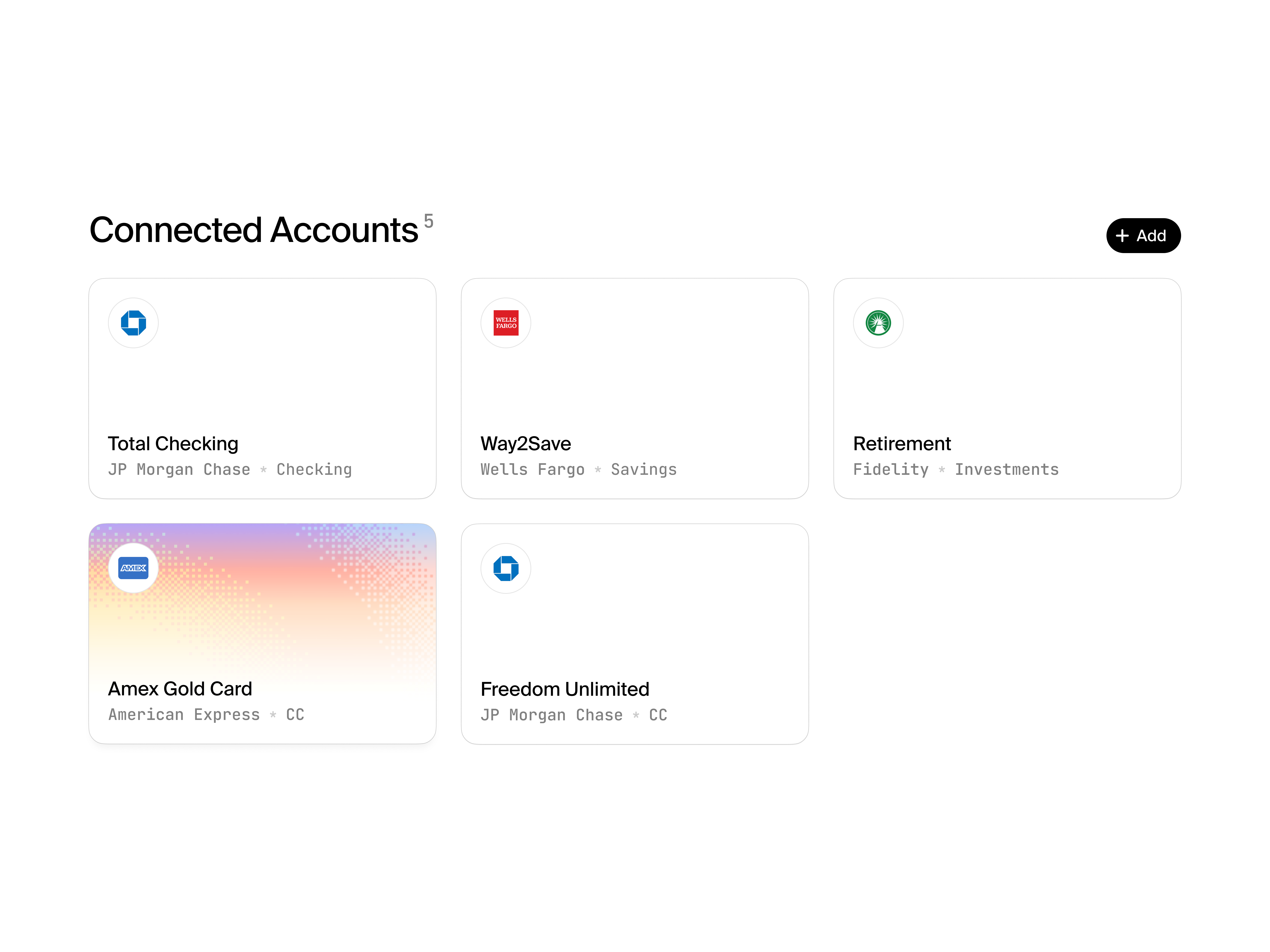 Example of Connected accounts