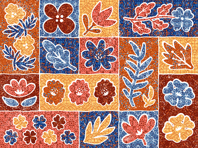 Flowers 🌼🌼🌼 abstract batik colorful decorative doodle fabric flower fractal graphic design illustration indonesia java javanese organic ornament pattern design seamless pattern shop surface design vector