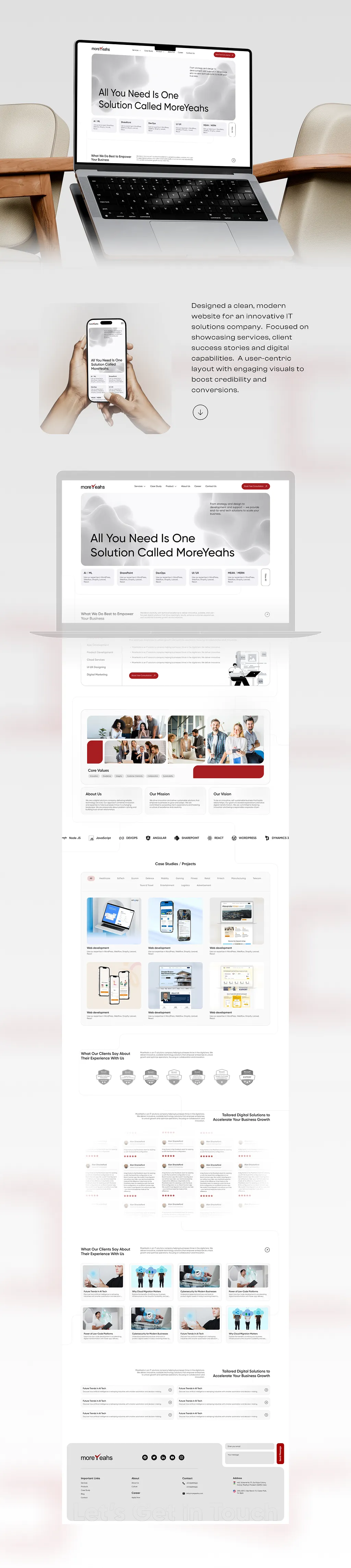 Moreyeahs - Website landing page ui website