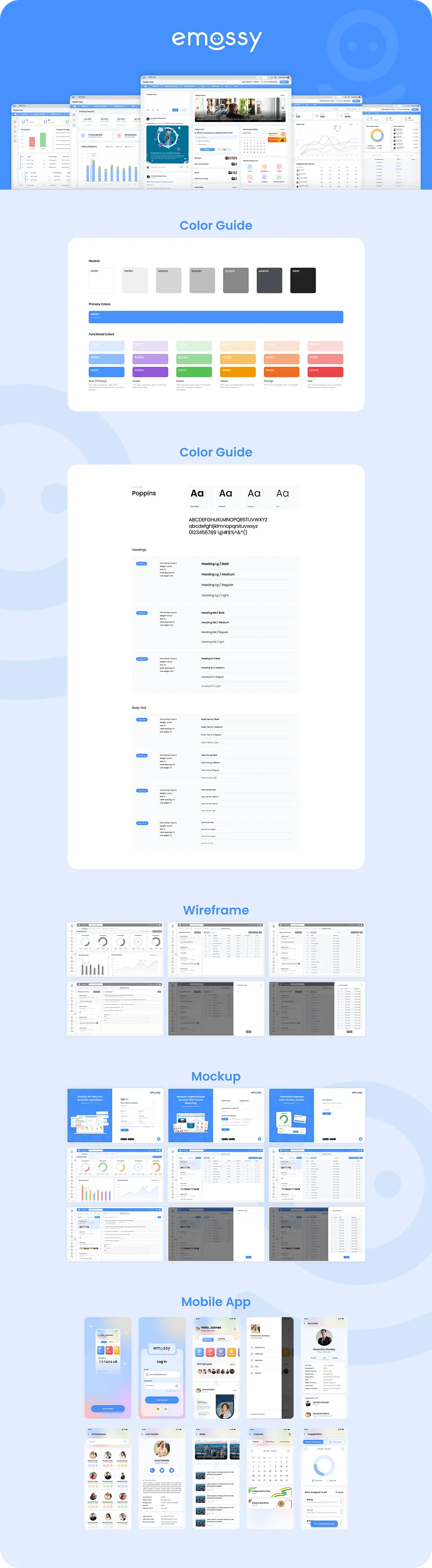 All In One HRMS Portal design system hrms ui ux