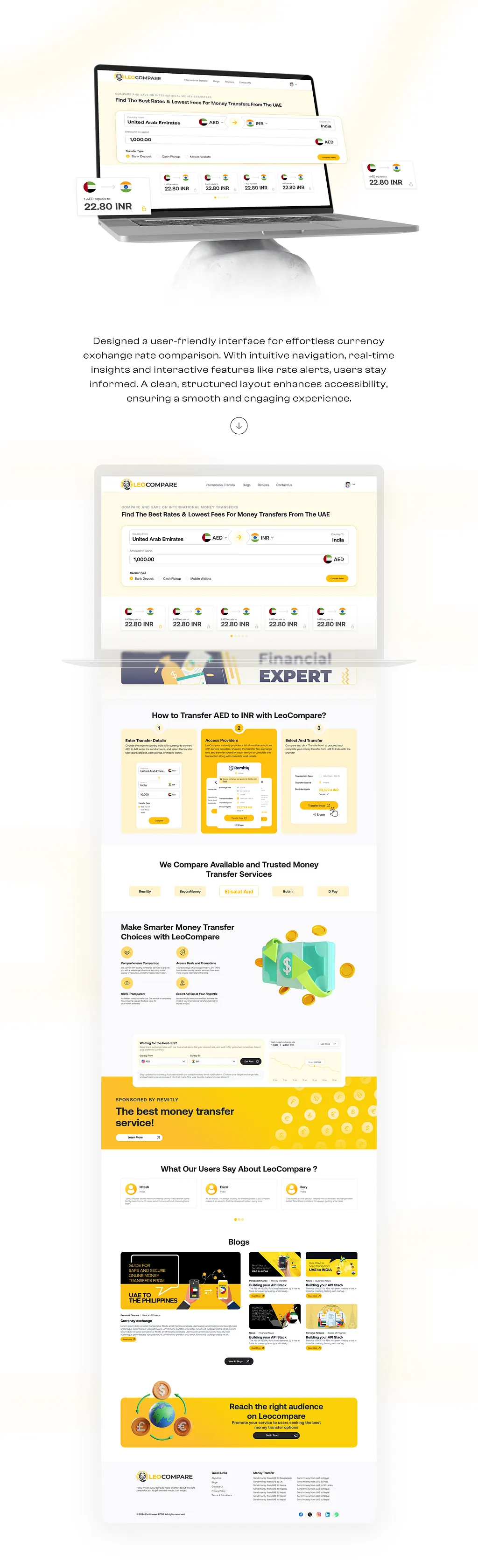 Currency Exchange Comparison Portal currency portal ui user experience