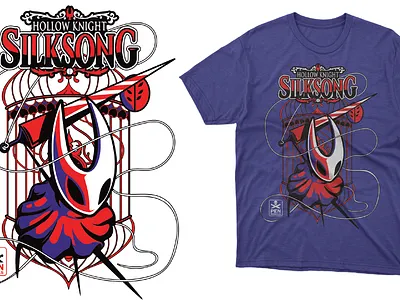 Hollow Knight: Silksong T-Shirt adobeillustrator characterdesign fanart gamer games graphic design hollokwnight illustration indie indie video games inidegames tshirt vector