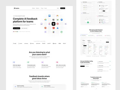 Basebox - Complete AI Feedback Platform Landing Page aitools b2bsaas cleandesign conversiondesign dashboard feedback figma fullpage landingpage productdesign saas uidesign uiux webdesign websitedesign