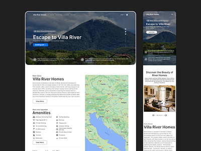 Bosnian Vacation Home Landing Page booking branding design hero section hotel landing page map nuxt typography ui user interface ux vacation home vue vue.js web design