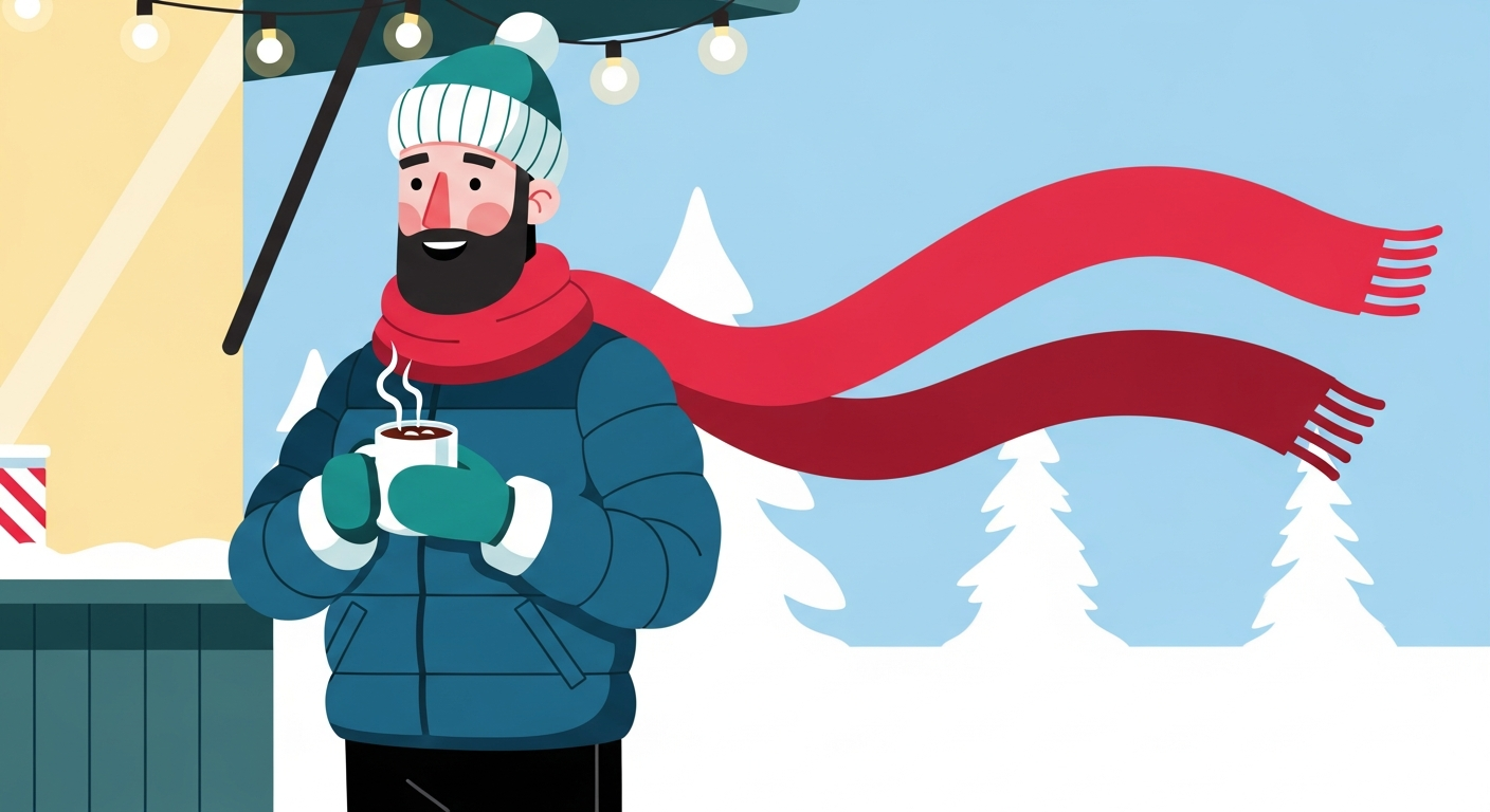 Flat Winter Holiday & Christmas Vector adventure christmas holiday illustration landscape illustration outdoor travel vector winter