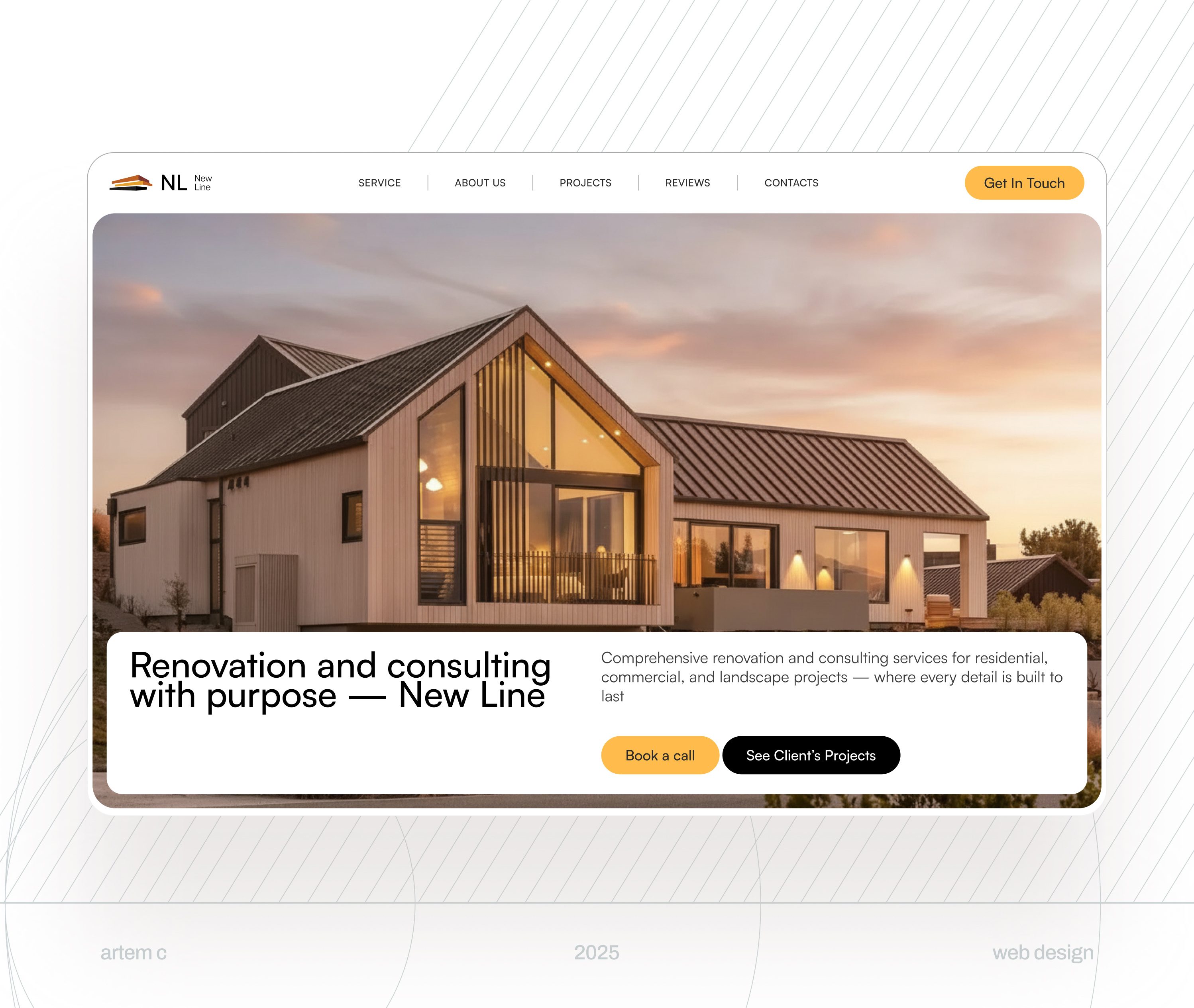 Renovating and building consulting website ui web design website