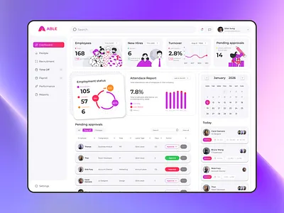 HR Dashboard Design app logo ui