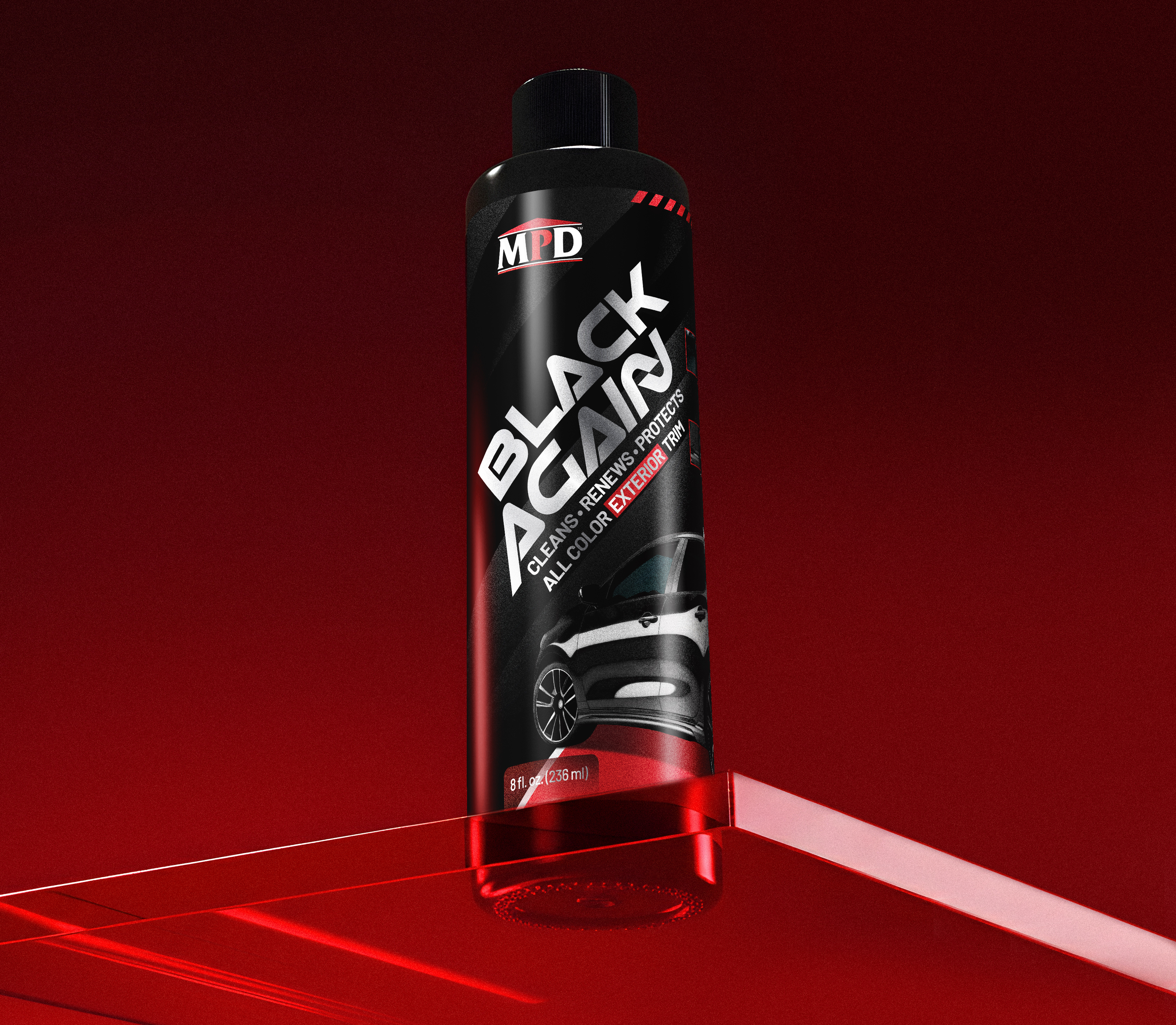 Black Again ✦ Branding, Packaging, 3D automotive car cleaner packaging design