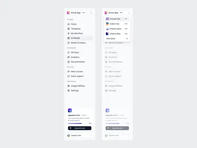Switch Your Team app design application dropdown nav nav bar nav design navigation navigation design product design side nav sidebar switch team topbar ui ui design ui ux user manage ux ux design web app