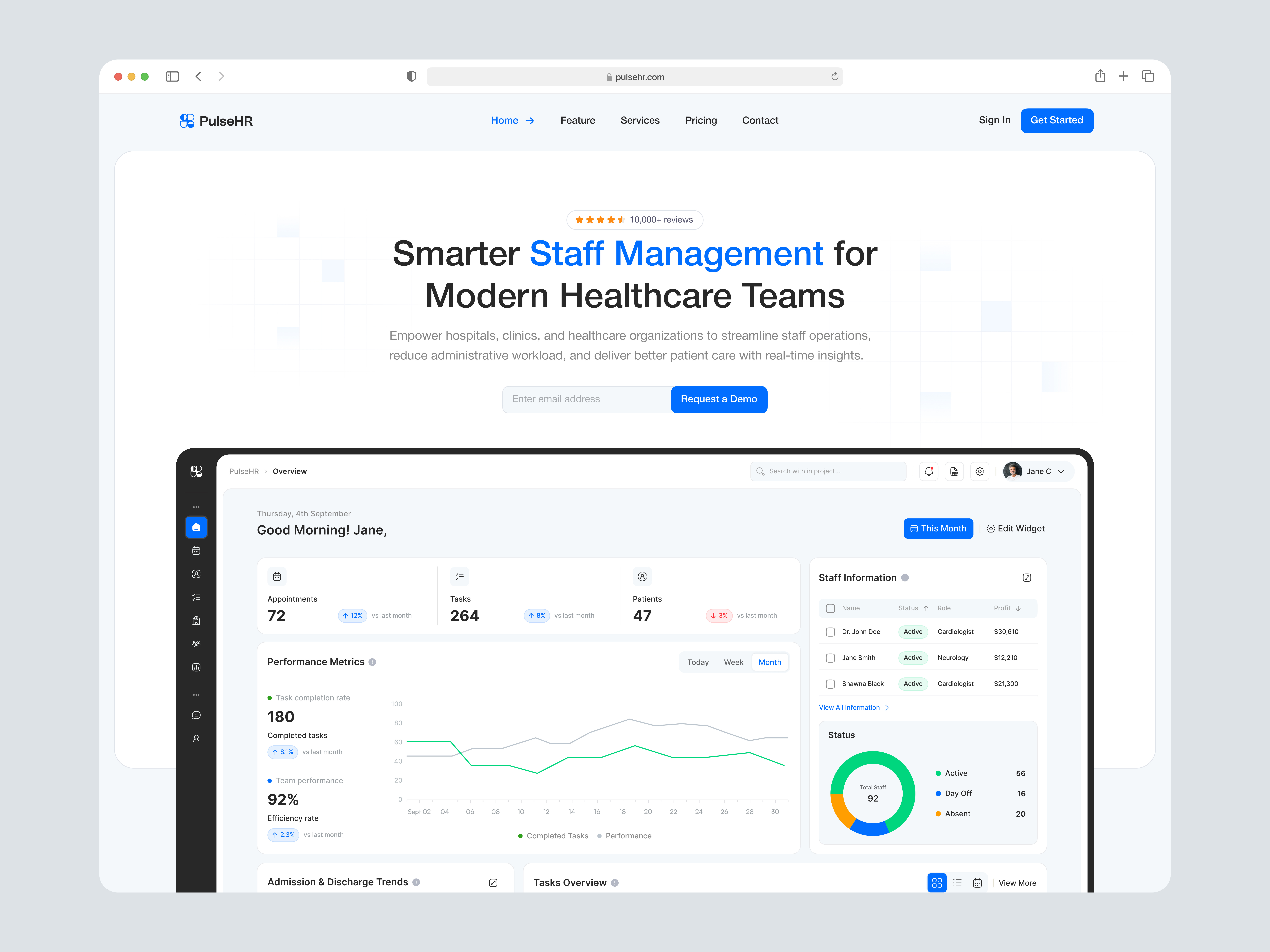 Example of Modern Website Landing Page Design