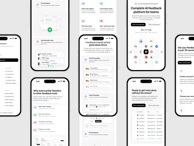 Basebox - Mobile App UI Screens & Flows appconcept appdesign appinterface feedbackapp figma mobileapp mobilefirst mobileui productdesign saas screendesign uidesign uiux userflow uxdesign