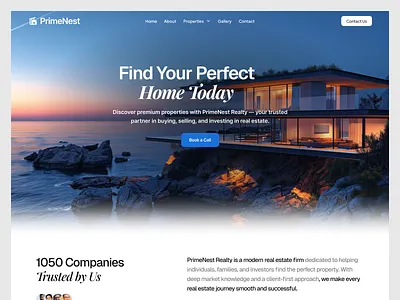 Real Estate Landing Page Hero Section apartment building buy sell hero section home finder homepage house house rent landing page landing page ui property real estate real estate landing page web design website design