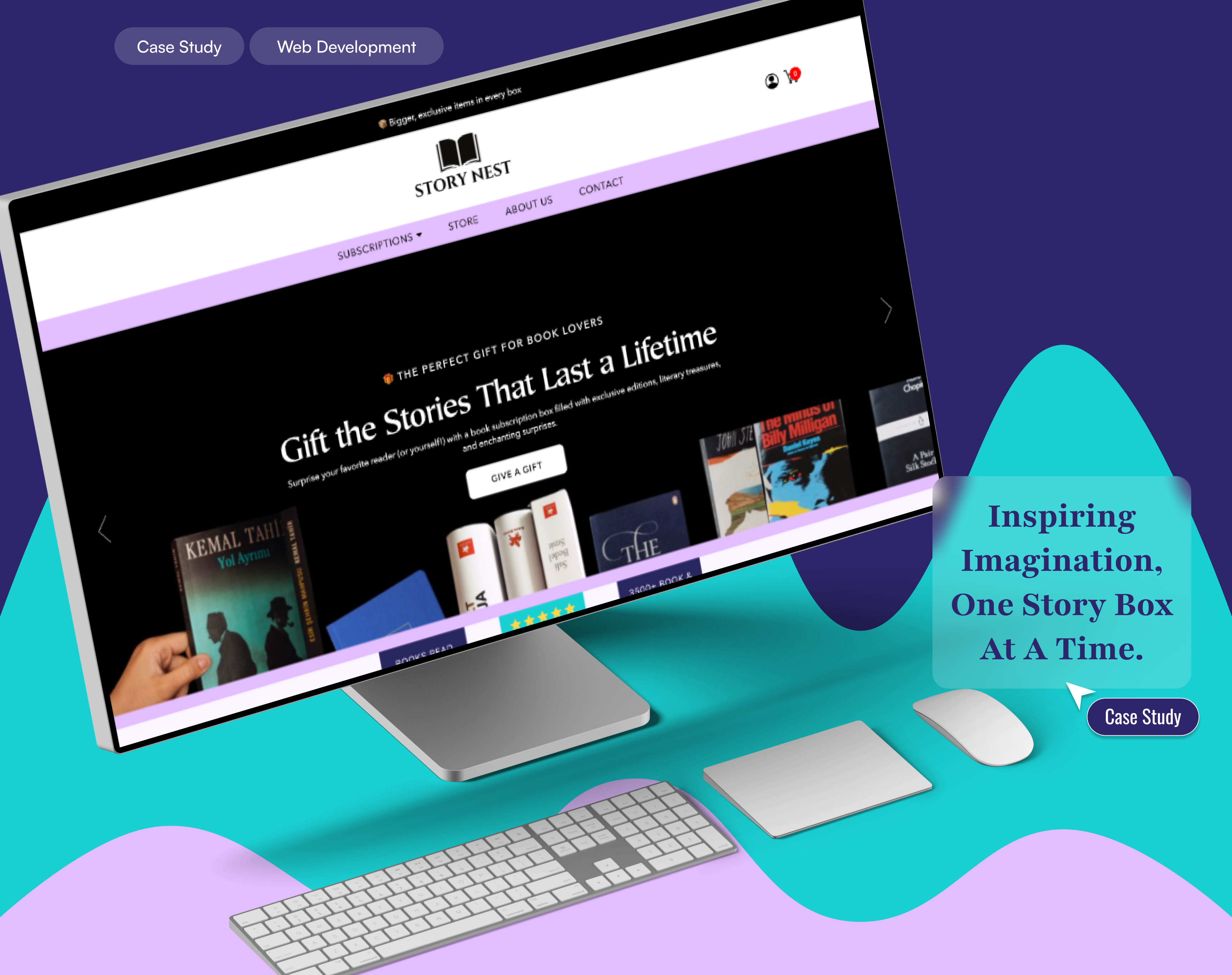 Designing a Storytelling Subscription for Curious Young Minds ecommerce design education platform kids app landing page modern ui playful ui product design responsive design storytelling design subscription design ui design user experience user interface ux design visual design web design