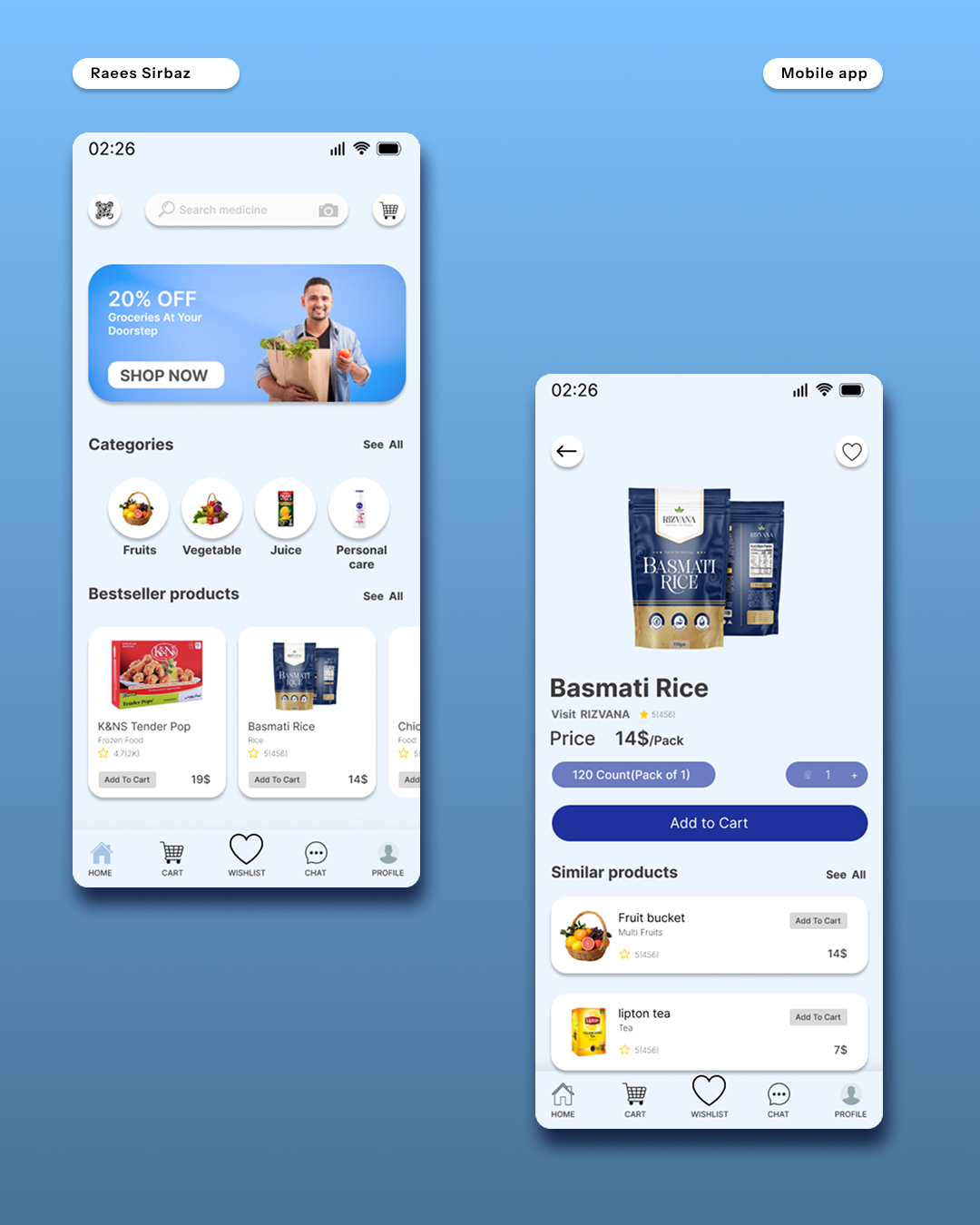 Grocery app design concept appdesign graphic design ui uidesign uiux