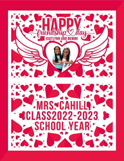 Happy Friendship Day Card Design branding card design friendship card design graphic design happy valentines ill illustration logo valentines card design valentines day card