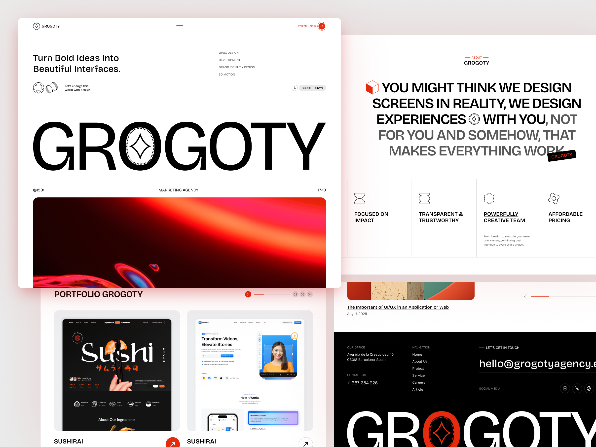 Example of Grogoty - Marketing Agency Landing Page