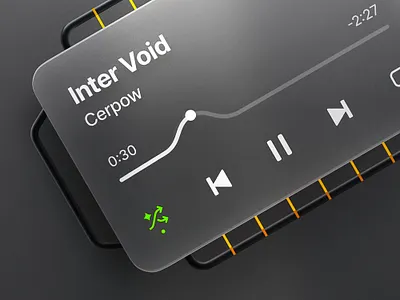 Figma Audio Player 3d apple audio button dark figma glass glassmorphism label light liquid mobile player scrub sound spotify track ui wave widget