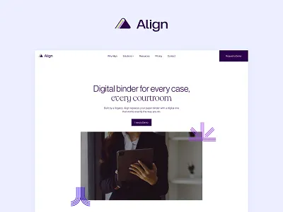 Align – Legal Web Design & Branding branding cta button dark navy desktop navigation geometric line graphic legal tech company lime green minimalist layout mobile hamburger menu responsive desktop serif typography ui website design website design mockup