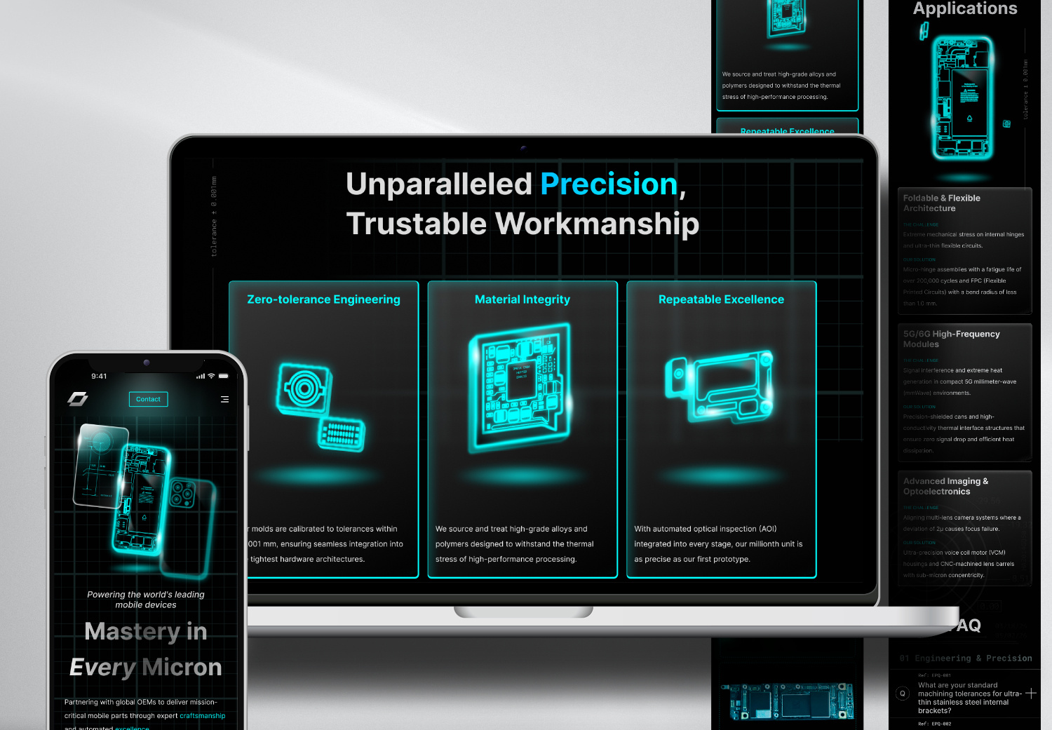 Mobile Phone Components LP Design & Development coding css design development figma front end development graphic design html illustration javascript responsive ui web design