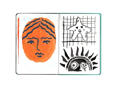 Sketchbook Trippin´ abstract art contemporary drawing graphic design illustration journal modern painting sketchbook