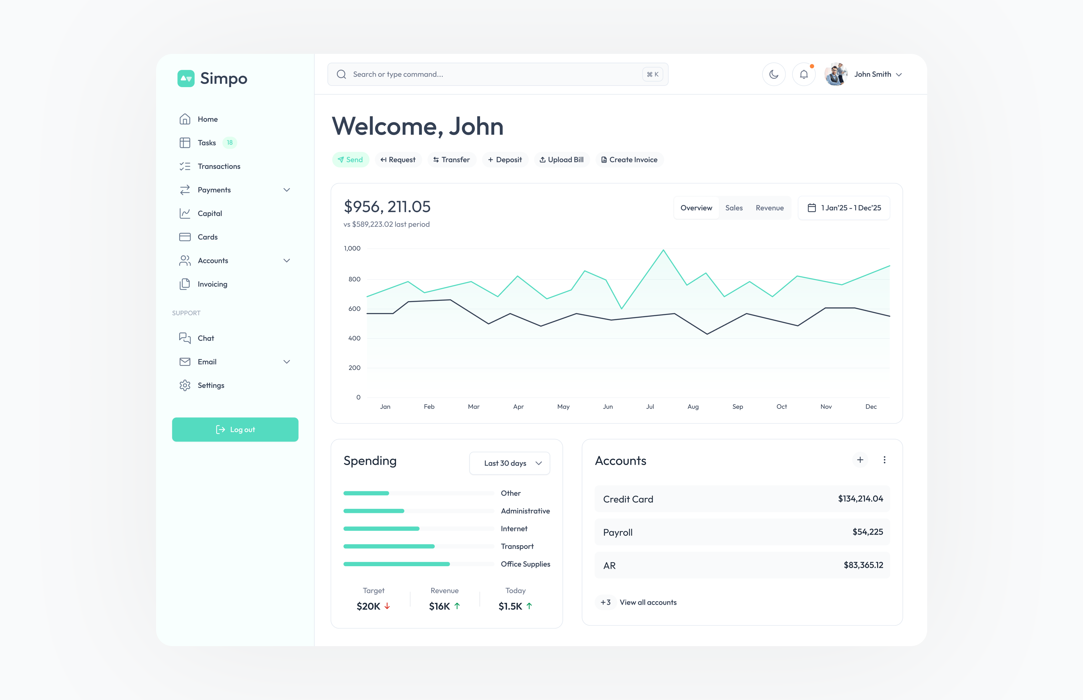 Simpo animation banking motion graphics sales ui ux web application web design
