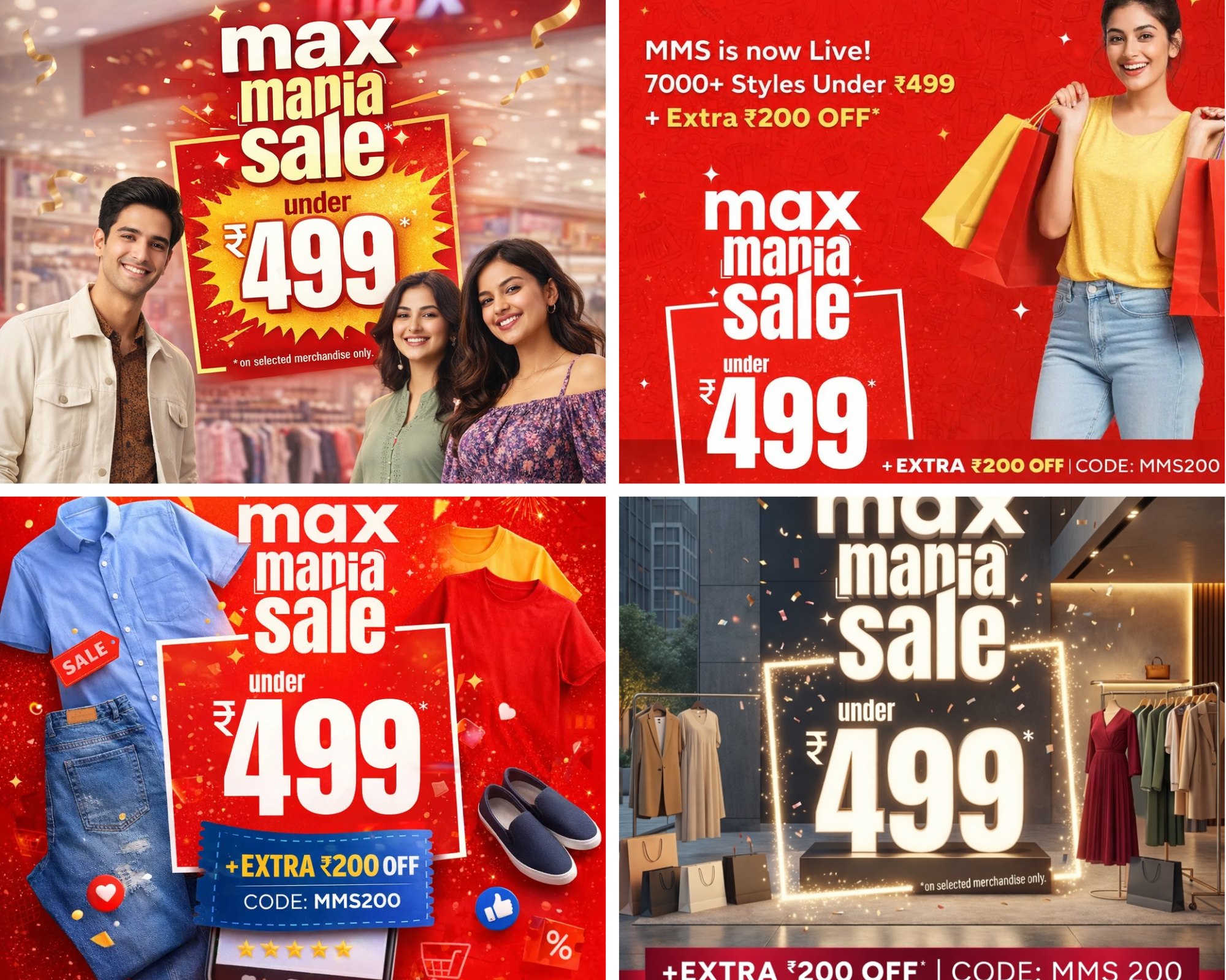 Max Fashion Social Media Post advertising branding design fashion freelance graphic design graphic designer photoshop sale social media post