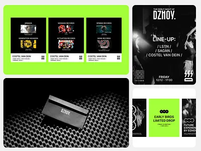DZHOY - Visual Identity for Modern Party Brand brand identity branding graphic design illustration logo logotype neon party branding