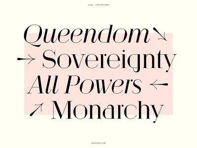 Luise — Type Family didone font fonts high contrast hvd type family typedesign typeface typography