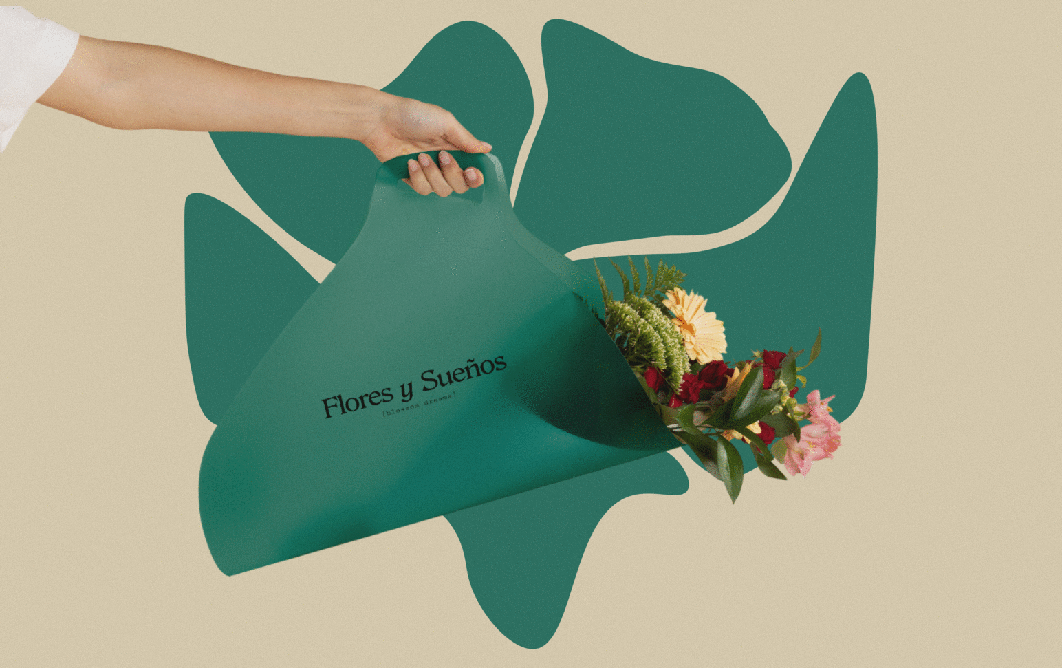 Brand Identity | Flores Y Suenos brand design brand identity branding creative design design inspiration dribbble flower logo flower mockups flower packaging flower shop flowers graphic design logo logo design logotype modern design package packaging print design