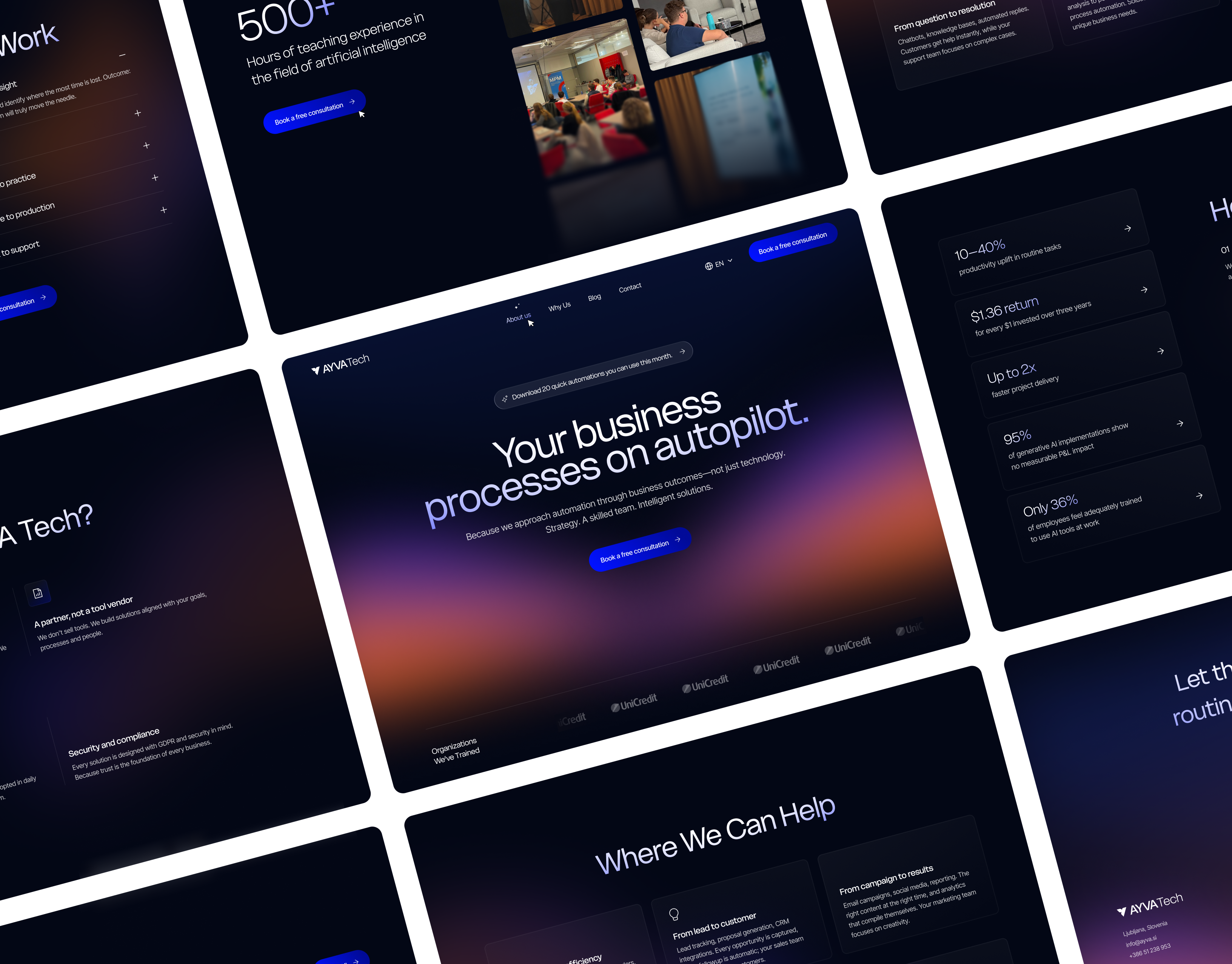 AYVATech | Brand & UI/UX Design ai ayva design gradient landing page logo logo design tech ui design ui ux design user experience user interface ux design web design