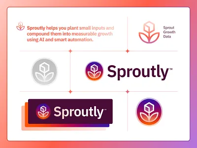 Sproutly - Logo Design ai automation brand identity brand system branding corporate creative logo data freelance logo design gradient logo growth jeroen van eerden logo logo system modern logo plant saas sprout sproutly visual identity design