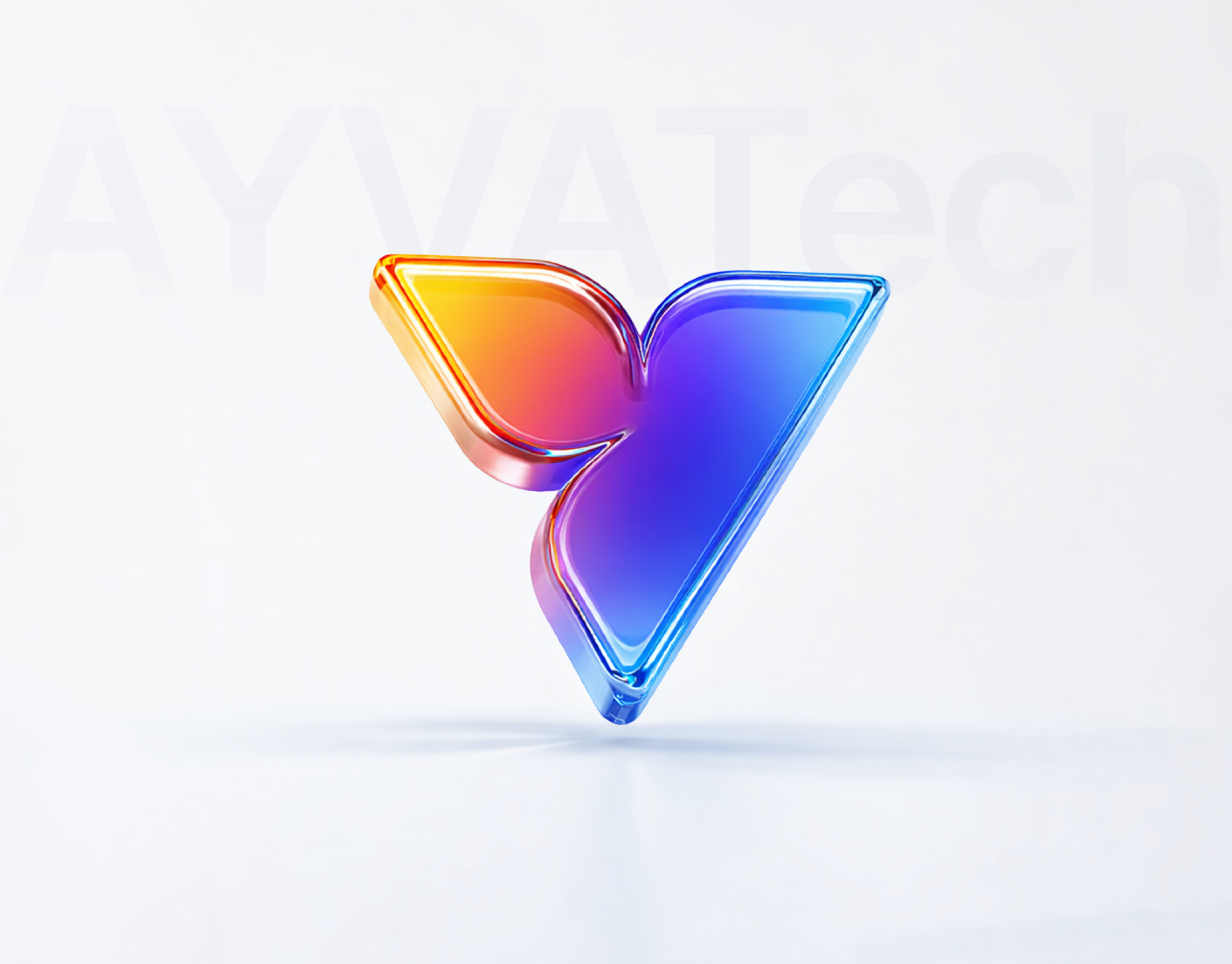AYVATech | Brand Design 3d 3d render ai artificial intelligence ayva brand design brand identity glass effect gradient logo design logo render tech