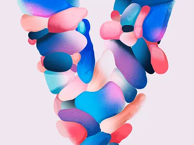 V — Volume Typeface Study / Day 22 Everyday_01590 3d artwork design graphic design illustration