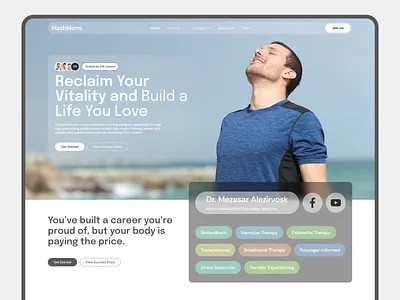 Mental wellness website ui design meditation website mental wellness website mental health website minimal ui minimal uiux minimal website ui design uiux design website design wellness website wellness website design