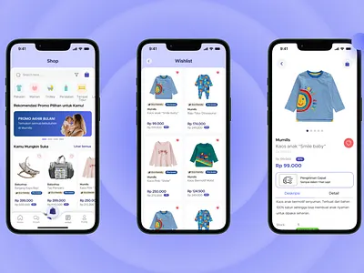 Mummils - Ecommerce App for Moms apps ecommerce mobile mummils purple ui ux