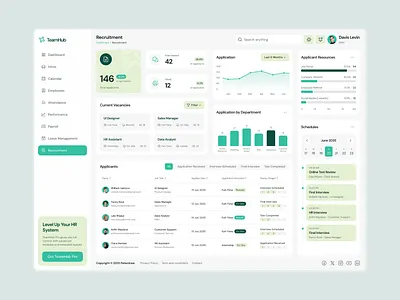 TeamHub Recruitment Page – HR Management Dashboard UI Figma dashboard ui data dashboard design inspiration figma design hiring hr dashboard hr tech modern ui product design recruitment saas design ui design ui inspiration ui showcase ui trends uiux ux design web app