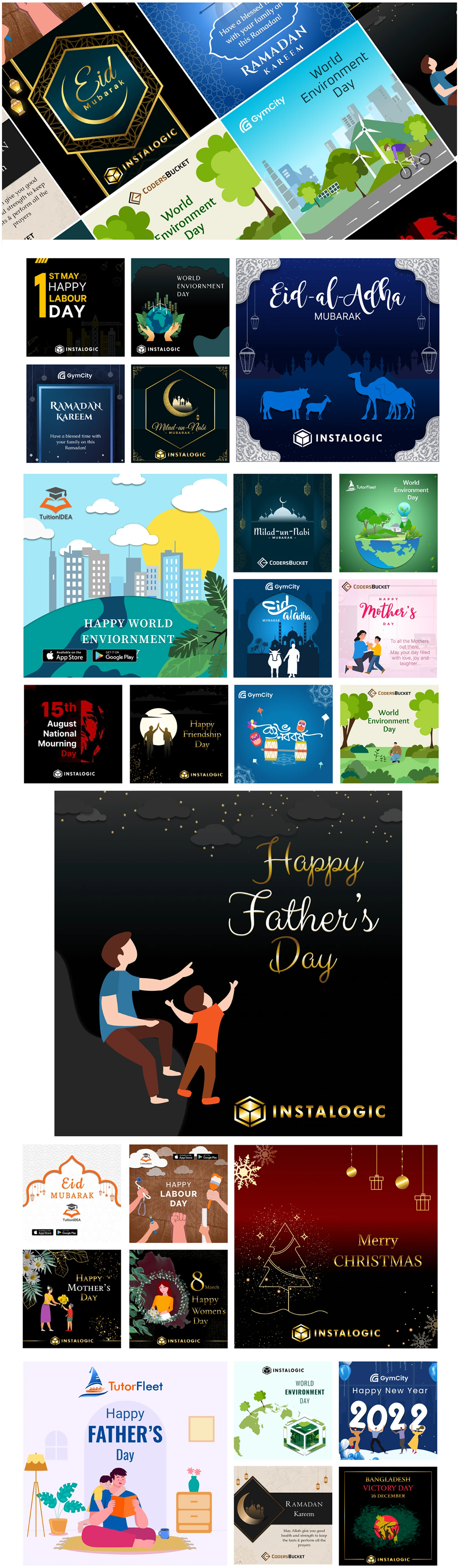 Social Media Card Design graphic design